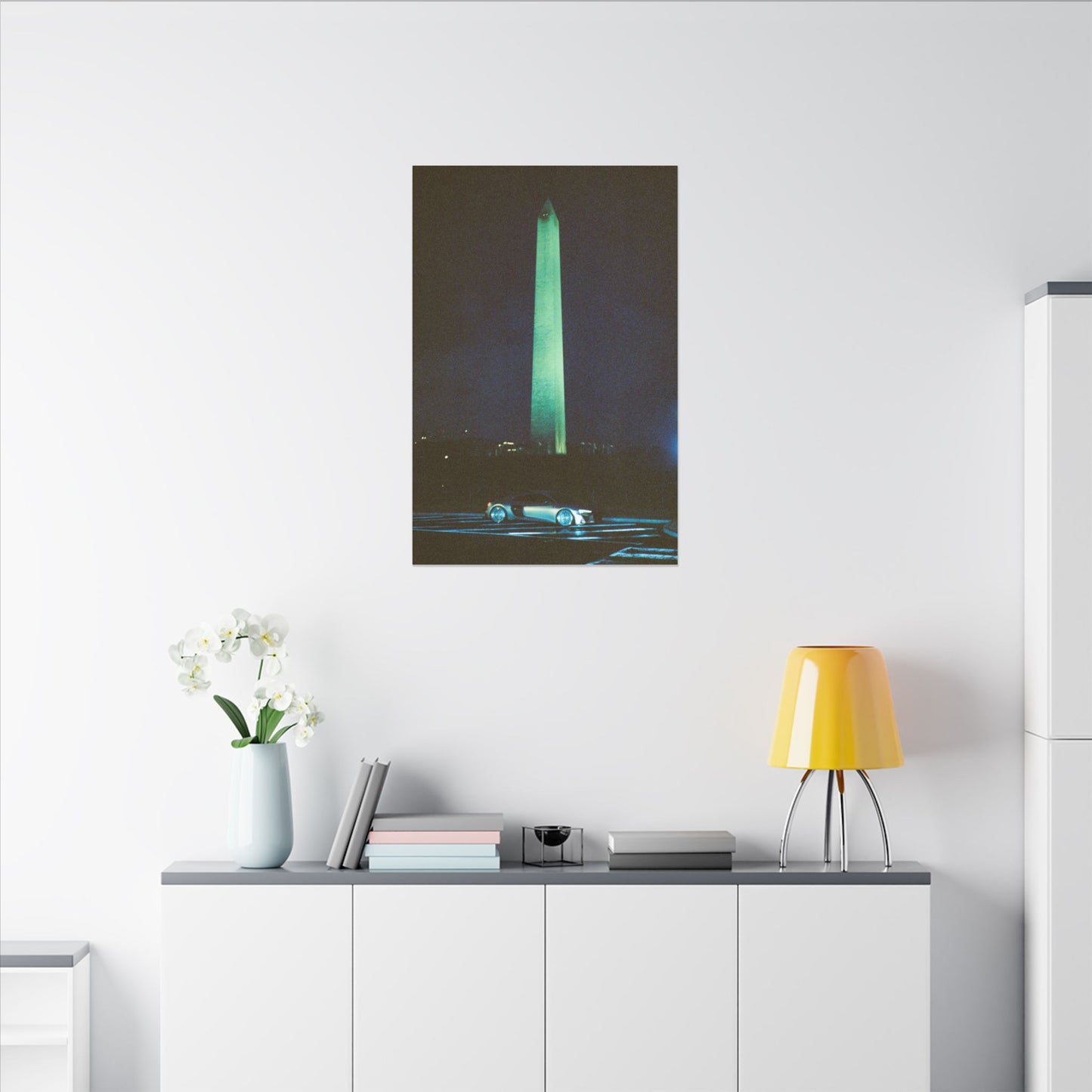 Washington Monument at Night Canvas