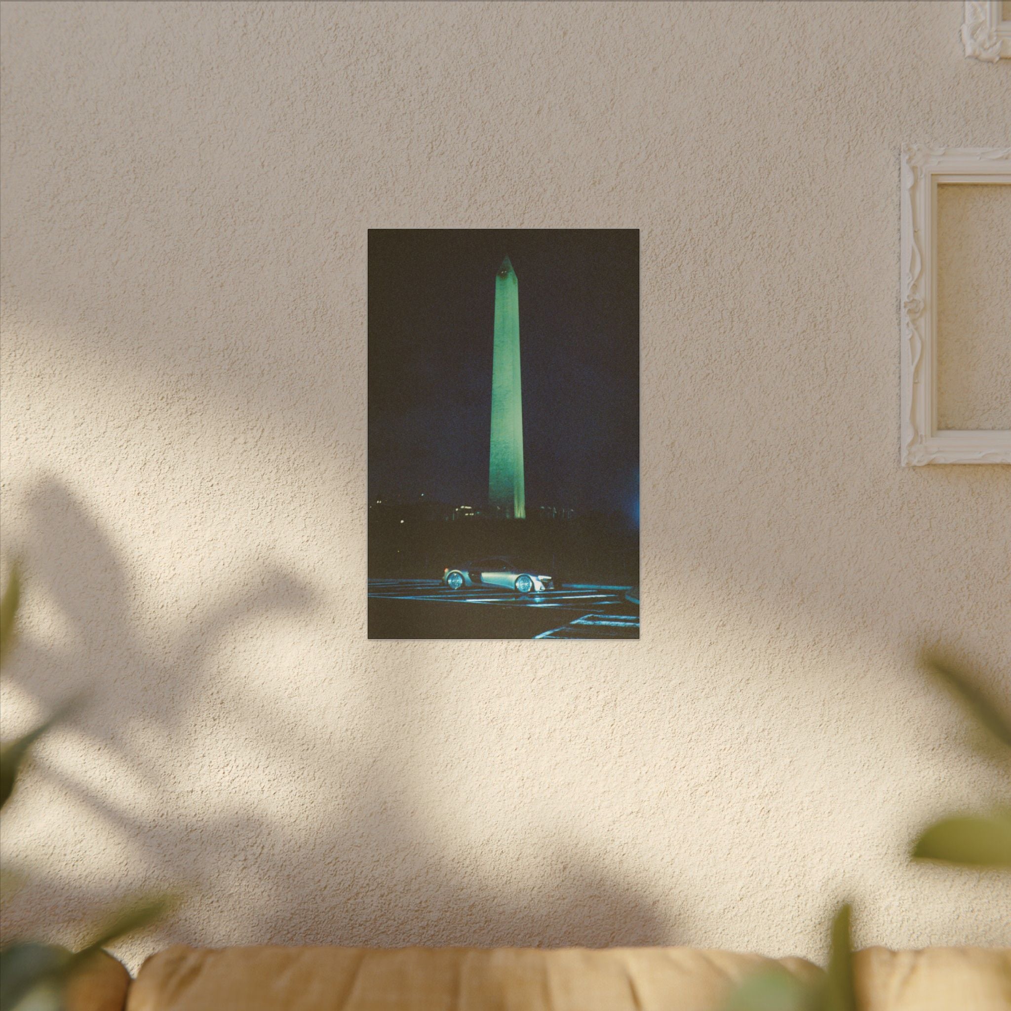 Washington Monument at Night Canvas