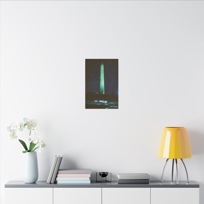 Washington Monument at Night Canvas