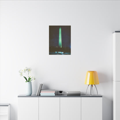 Washington Monument at Night Canvas